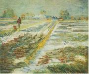 Vincent Van Gogh Landscape with Snow oil painting on canvas